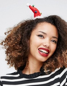 Заколка для волос в виде шапки Санта Клауса ASOS - Красный