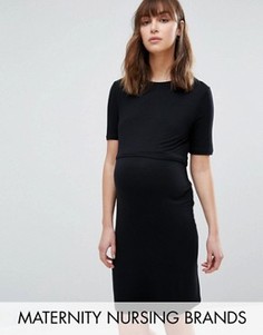 Двухслойное платье для кормления New Look Maternity - Черный
