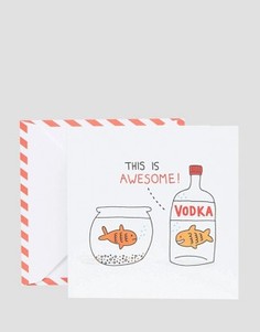 Открытка Ohh Deer Vodka Goldfish - Мульти