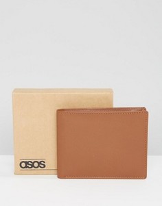 Светло-коричневый кожаный кошелек ASOS - Рыжий