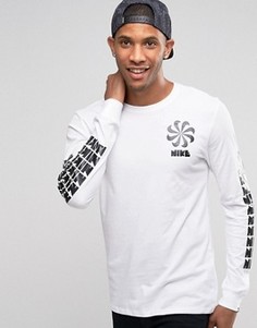 Белый лонгслив Nike 806288-100 - Белый