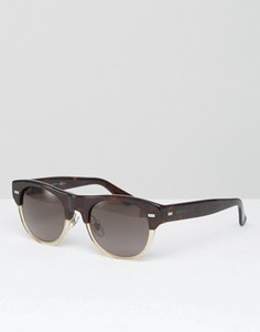 Круглые солнцезащитные очки в прозрачно‑черепаховой оправе Gucci - Коричневый