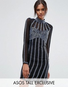 Платье мини с отделкой пайетками ASOS TALL - Мульти