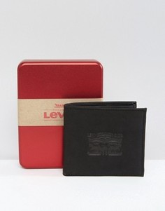 Черный кожаный кошелек с тиснением Levis - Черный Levis®