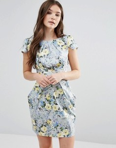 Платье с цветочным принтом и завязкой сзади Closet - Мульти