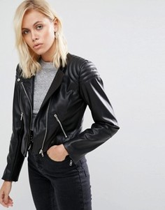 Куртка из мягкой искусственной кожи ASOS - Черный
