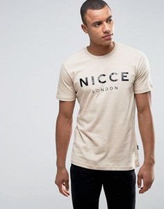 Футболка с большим логотипом Nicce London - Stone