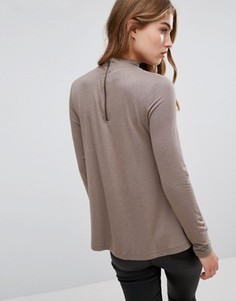 Свободный топ с высокой горловиной Only - Розовый