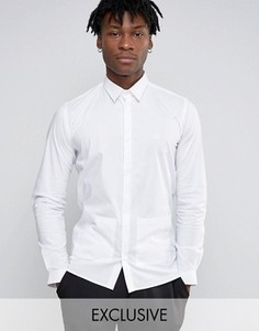 Строгая узкая рубашка с заостренным воротником и карманами Hart Hollywood - Белый