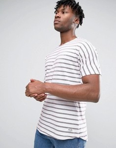 Футболка в полоску с круглым вырезом Only & Sons - Красный