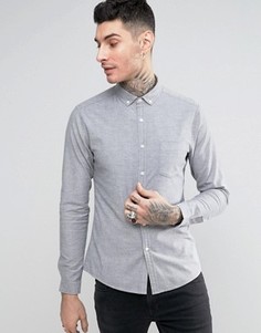 Темно-синяя оксфордская рубашка скинни ASOS - Темно-синий