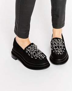 Черные туфли на платформе с кольцами для пирсинга Jeffrey Campbell - Черный