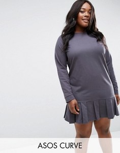 Трикотажное платье ASOS CURVE - Серый