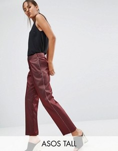 Суженные книзу брюки в полоску ASOS TALL - Красный