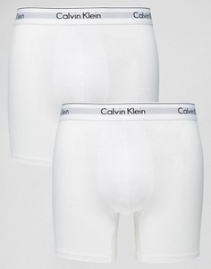Набор из 2 удлиненных хлопковых боксеров‑брифов Calvin Klein - Белый