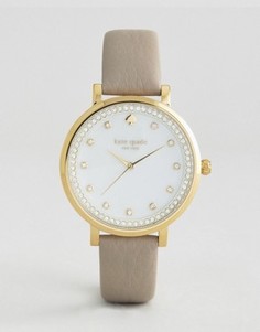 Часы с серым кожаным ремешком Kate Spade New York Monterey - Серый