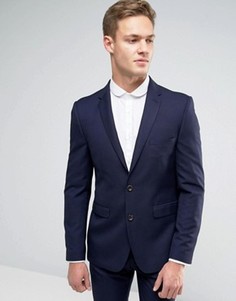 Узкий пиджак Burton Menswear - Темно-синий