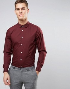 Бордовая рубашка классического кроя ASOS - Красный