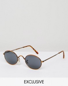 Круглые солнцезащитные очки Reclaimed Vintage - Коричневый