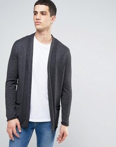 Кардиган из тонкого трикотажа с карманами Casual Friday - Серый