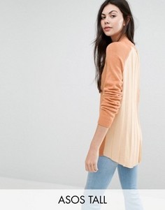 Джемпер со складками на спинке ASOS TALL - Розовый