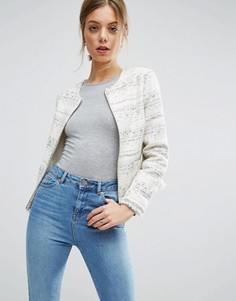 Пиджак букле с бахромой ASOS - Кремовый