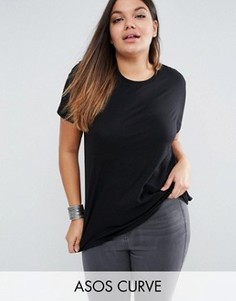 Футболка с круглым вырезом ASOS CURVE - Черный