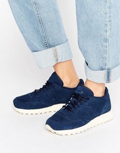 Темно-синие замшевые кроссовки Saucony Jazz O - Темно-синий