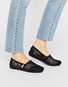 Ажурные туфли TOMS Morocco - Черный