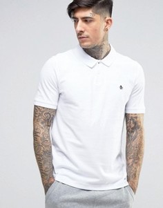 Белое узкое поло из ткани пике с логотипом Original Penguin Winston - Белый