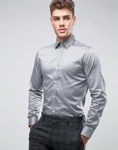Узкая рубашка из 100% хлопка Jack &amp; Jones Premium - Серый