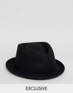 Черная фетровая шляпа Reclaimed Vintage - Черный