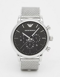 Часы с хронографом из нержавеющей стали Emporio Armani AR1808 - Серебряный