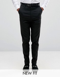 Черные строгие брюки с завышенной талией ASOS - Черный