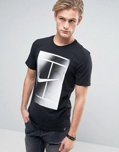 Черная футболка с логотипом в стиле ретро Nike Court 848666-010 - Черный