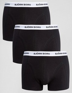 3 пары боксеров-брифов Bjorn Borg - Черный