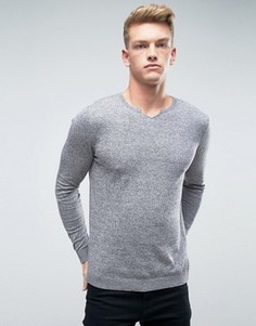 Джемпер с разрезом на горловине ASOS - Серый