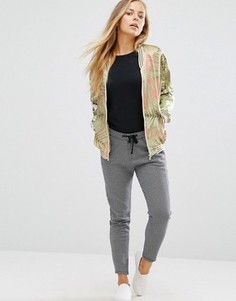 Хлопковые джоггеры с принтом Maison Scotch - Серый
