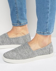 Трикотажные кеды-слипоны Toms Ash - Серый