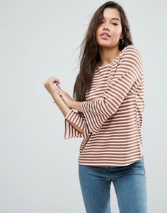 Топ свободного покроя в полоску с разрезами на рукавах ASOS - Мульти