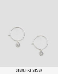 Серебряные серьги-кольца ASOS - Серебряный