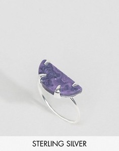 Серебряное кольцо с полумесяцем ASOS - Серебряный
