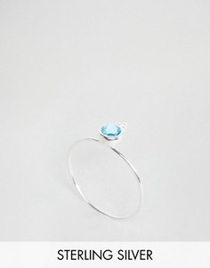Серебряное кольцо с камнем для родившихся в марте ASOS - Синий