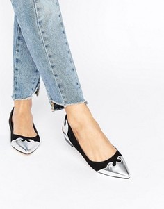 Балетки с острым носом ASOS LOCO - Черный
