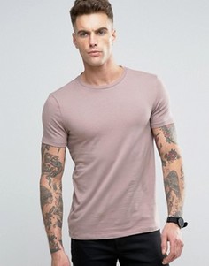 Розовая облегающая футболка ASOS - Розовый