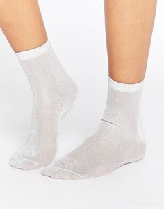 Носки с блестками ASOS - Серебряный