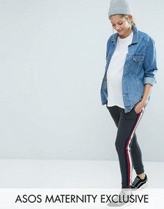 Контрастные джоггеры для беременных ASOS Maternity - Серый