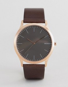Часы с черным кожаным ремешком Skagen SKW6330 Jorn - 40 мм - Черный