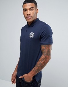 Поло с логотипом на груди Jack &amp; Jones - Темно-синий