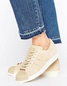 Бежевые кроссовки в стиле 80-х adidas Originals Superstar - Зеленый